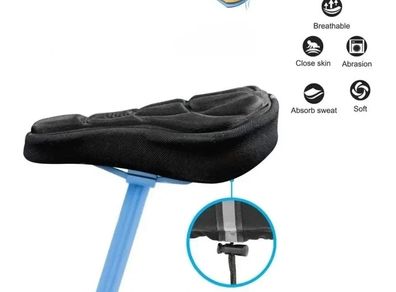 Soft 3D Padded Cycling Bicycle MTB Bike Saddle Seat Cover Cushion Sponge Foam Comfortable Saddles Mat Bicycle Accessory