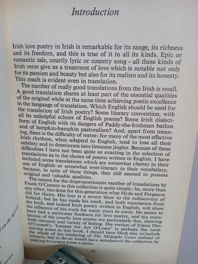 Love Poems of the Irish Edited by Sean Lucy (RB32)