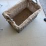 Large Wicker Storage / Log basket on Wheels Image 4