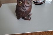 Owl carved wood