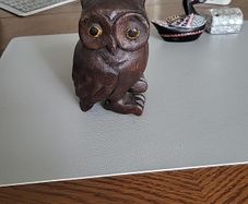 Owl carved wood