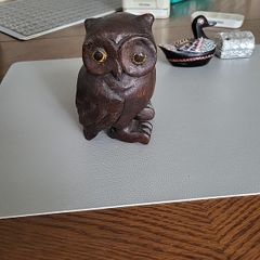 Owl carved wood