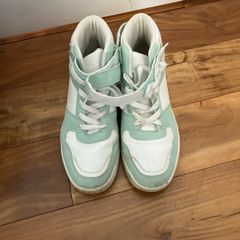 Ladies high top Runners green and white