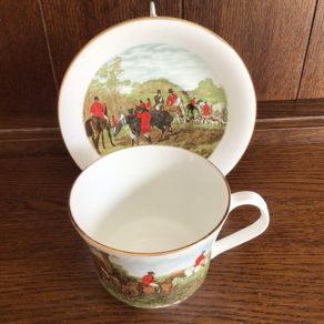 Large Hunt Scene Tally Ho cup and saucer