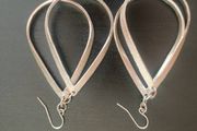 Lovely large costume silver tone earrings Free postage