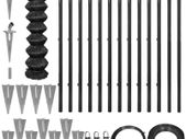 Chain Link Fence with Spike Anchors 0,8x25 m Grey