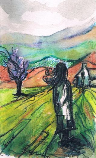 Ireland Inspired Aquarell Landscape from the Artist