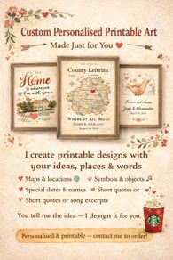 Custom Personalised Printable Art  Made Just for You