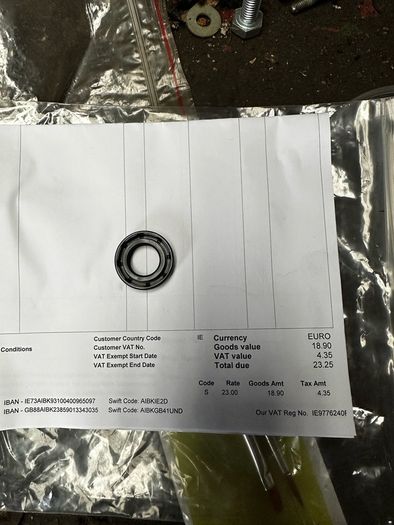 Eaton M62 supercharger oil seal snout shaft.