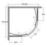 BESCO Shower Enclosure Quadrant Balck 80x80x190cm Image 4