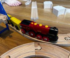 Train track wooden bundle Inc locomotive