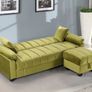 Yadhi Sofa Bed with Storage & Pouffe,Lime Image 2