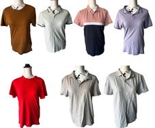 Mens Polo  TShirt Bundle Size S  7 Pieces Smog Primark Kiabi Excellent Condition