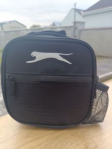 Slazenger Black Lunch Bag / Sports Pouch with Bottle Holder