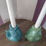 candleSet of x2 Ceramic Fish Ornament Candle Stick/ Holders Image 6