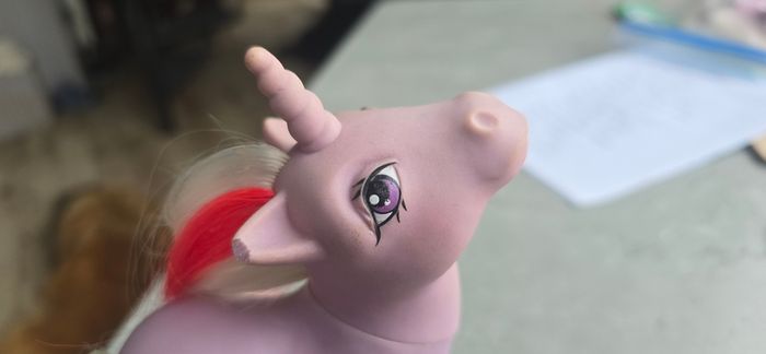 TLC Powder Unicorn Ponies MLP G1 My Little Pony Hasbro