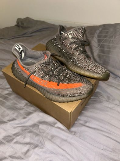 Reflective Yeezy belugas