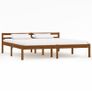Bed Frame Honey Brown Solid Pine Wood 160x200 cm Image 2