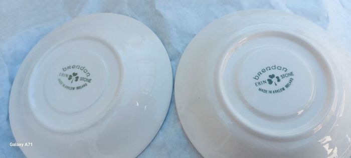 Arklow brendan erin stone design 3 x cups and Saucers,vintage collectors items ,buyer collects or pays postage thank you, see pictures for condition, sold as seen.