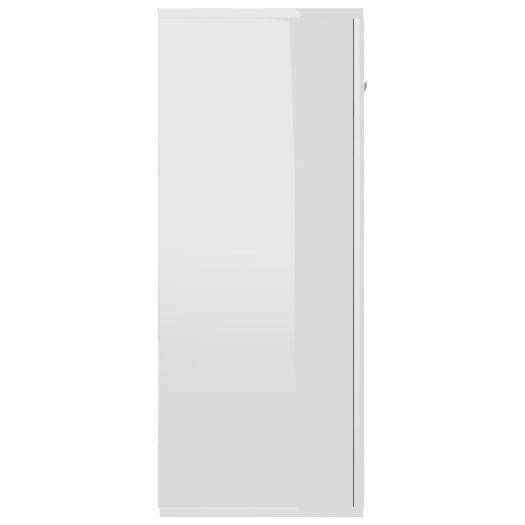 Sideboard High Gloss White 105x30x75 cm Chipboard