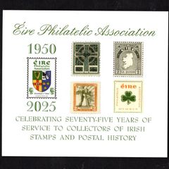 2025 Ireland. Mint Souvenir Card to commemorate EPA (Eire Philatelic Association) 75th Anniversary