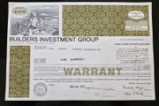 Builders Investment Group 100 Shares 1971