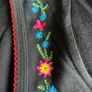 Cardigan top Next wrap around black embroidered flowers women size 10 Image 9