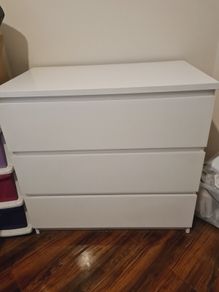 Malm 3 drawer chest of drawers