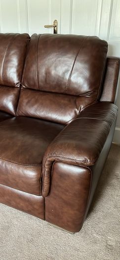 Leather Sofa - brown 2 seater