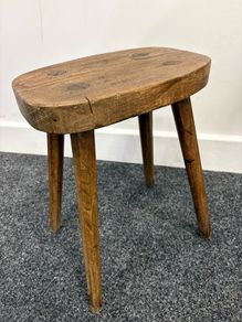 Antique hand crafted French stool/ low table