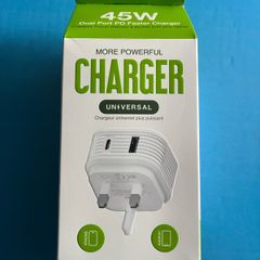 iPhone apple Samsung android dual usb wall fast charger 45 watt usb type C and A brand new