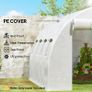4 x 3 x 2m Polytunnel Greenhouse Replacement Cover ONLY Winter Garden Plant PE Cover for Tunnel Walk-in Greenhouse with Roll-up Windows Door Outdoor, White Image 4