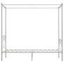 Canopy Bed Frame White Metal 90x200 cm Image 5