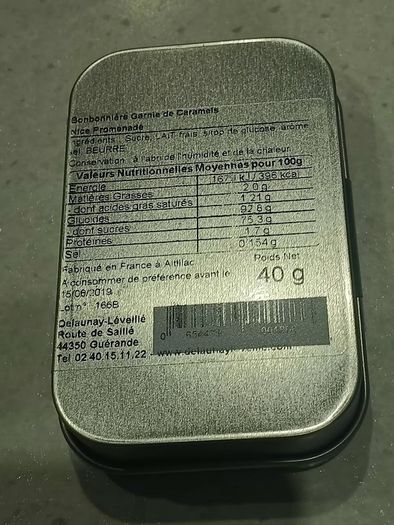 Tin box from Nice, France