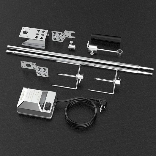 Universal BBQ Skewer Rotisserie Kit with Motor