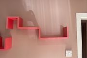 Two geometric shelves