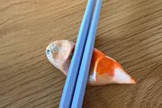 Painted Fish made of clay Chopstick Holder