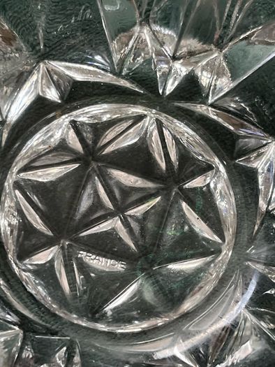 Vintage French thick glass ashtray