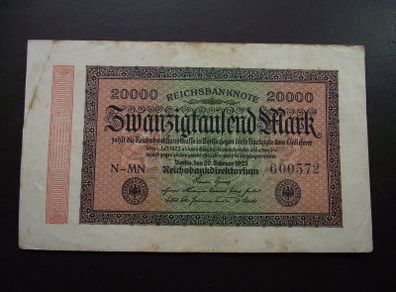 Germany. Reichsbanknote. 20,000 Mark (20.2.1923)
