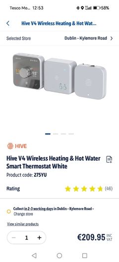 Hive thermostat