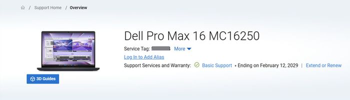 Dell 16 Pro Max (Ultra 7 / 32GB / 512GB / RTX PRO 500 Blackwell)