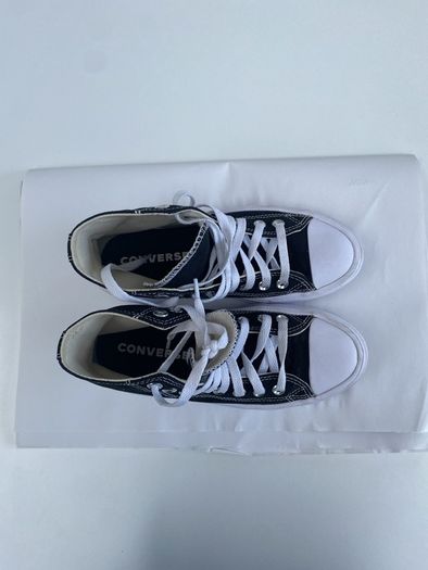 Black converse high top platform trainers