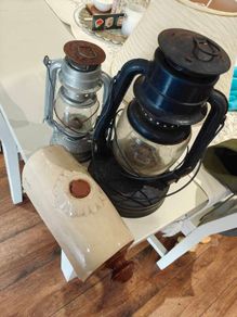 Lamps and Antique foot warmer