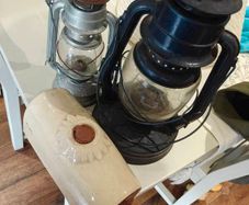 Lamps and Antique foot warmer