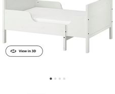 Extendable bed, white kids bed