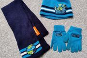 Ninja Turtles Boy's Hat Gloves And Scarf Set 5-8 Years