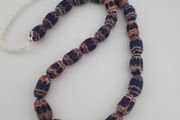 Antique Venetian Style Blue Trade Glass Beads Necklace Strands