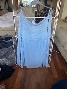 Light blue gorgeous dress with detached sleeves medium