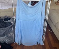 Light blue gorgeous dress with detached sleeves medium