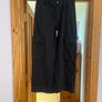Fab Pull & Bear (Zara Group) Black High Waist Wide Leg Cargo Jeans  Size 42 UK 14 Image 5